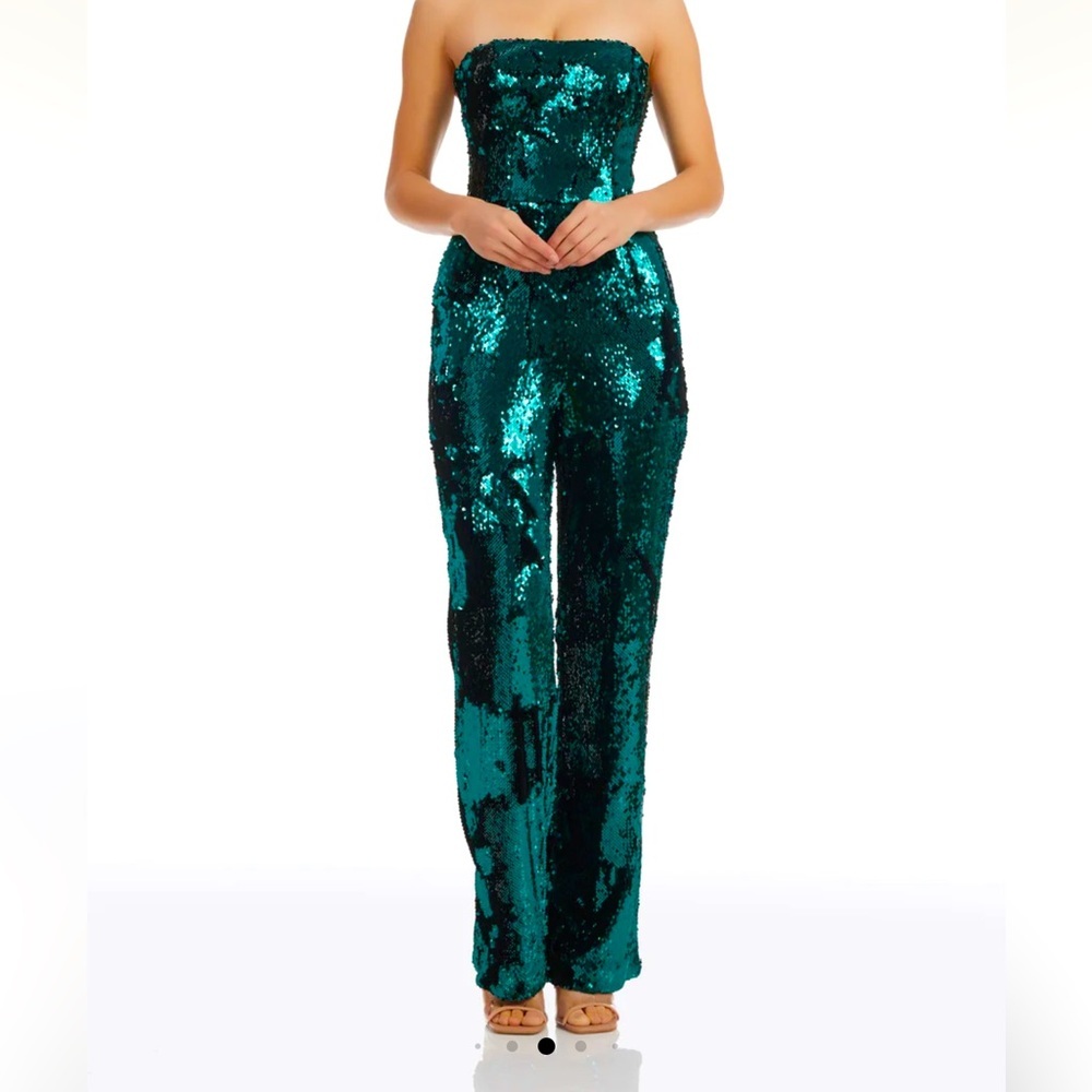 Dress The Population Andy Sequin Jumpsuit Nwot Msrp $316